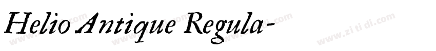 Helio Antique Regula字体转换